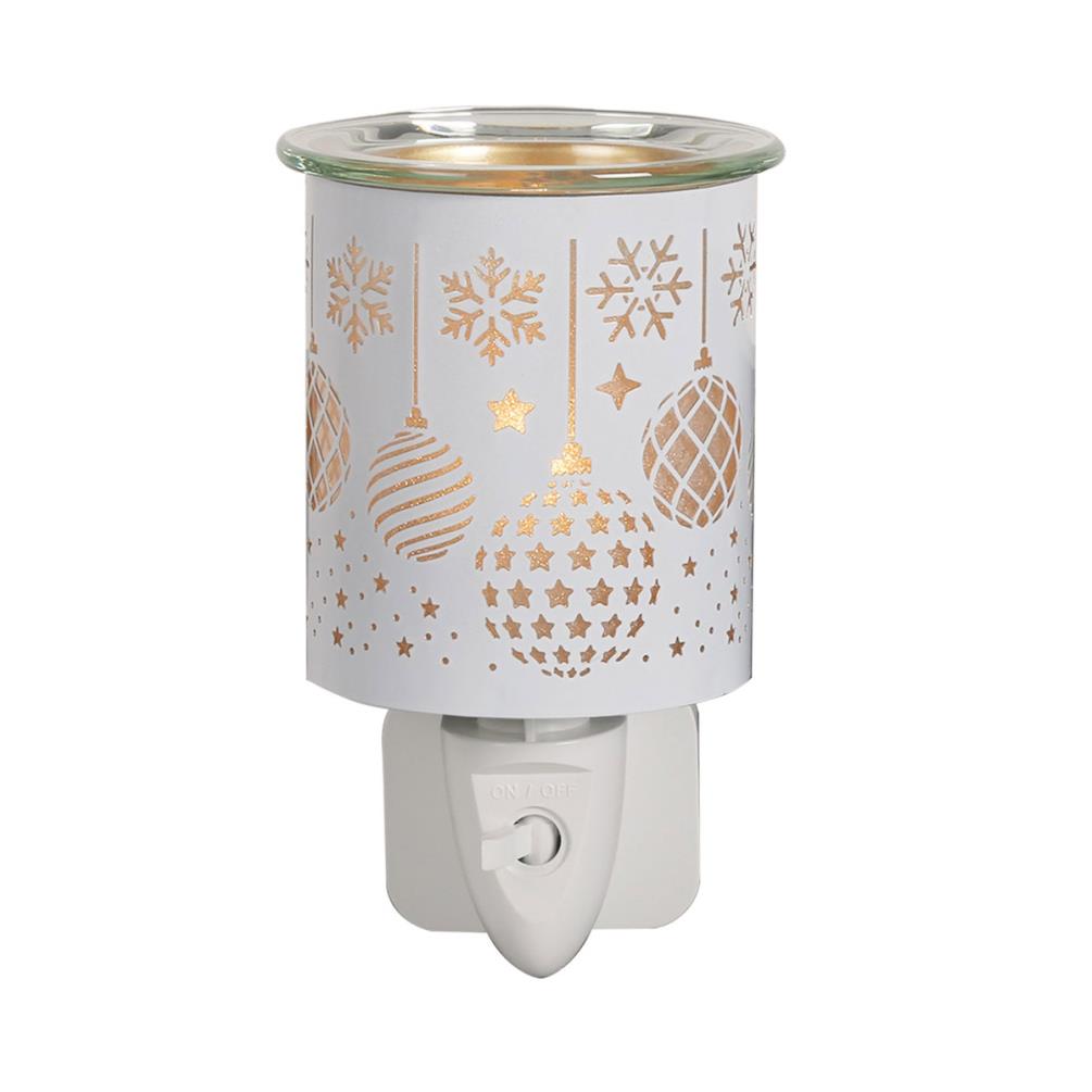 Aroma White & Gold Baubles Plug In Wax Melt Warmer £13.04